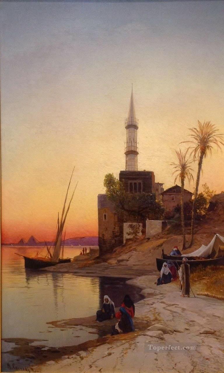Kiosco Hermann David Salomon Corrodi paisaje orientalista Pintura al óleo